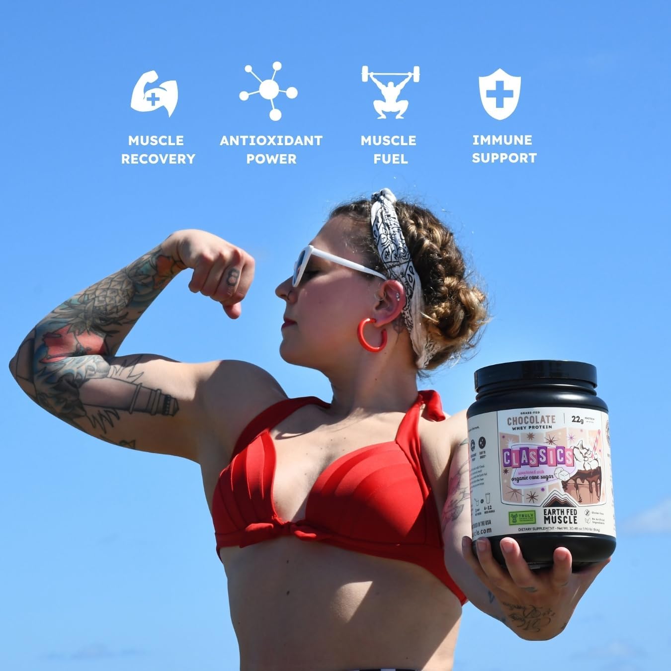 Earth Fed Muscle Whey Back Vanilla Irish Grass Fed Whey Protein Isolate | 25g protein per scoop, Third-Party Certified. Smooth vanilla, zero artificial sweeteners. Cold-processed in Ireland.