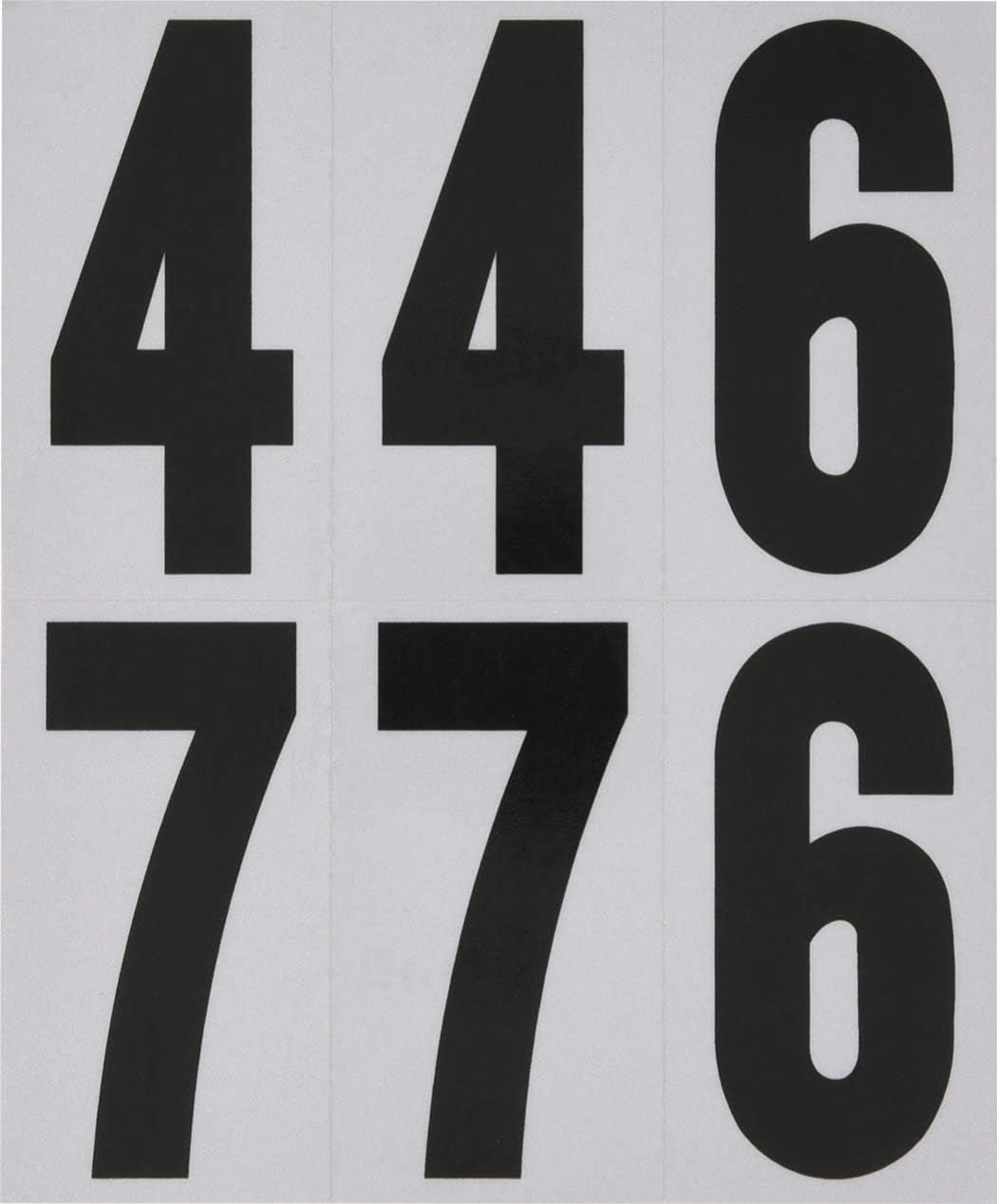 Hillman Reflective Adhesive Mailbox Number Pack, 3", Black and White 843445 | Square-cut vinyl, Self-adhesive reflective numbers for mailboxes, doors