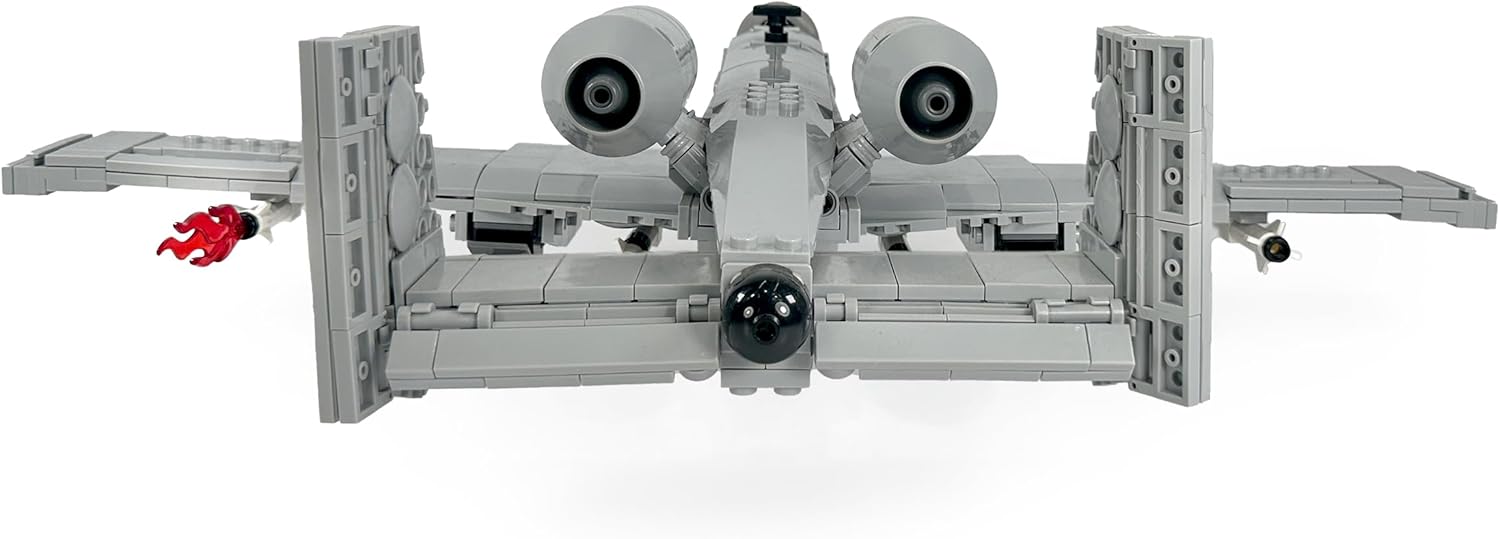 General Jim's A-10 Thunderbolt II Warthog Fighter Jet Building Blocks Set 931 Pieces Cold War Attack Aircraft Model Plane with Opening Cockpit
