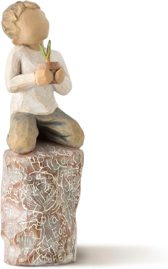 Willow Tree Happiness, Sculpted Hand-Painted Figure | Cast from a Susan Lordi Original Carving, Meaningful Keepsake Gift for Loved Ones, Display on Shelf, Table or Mantel