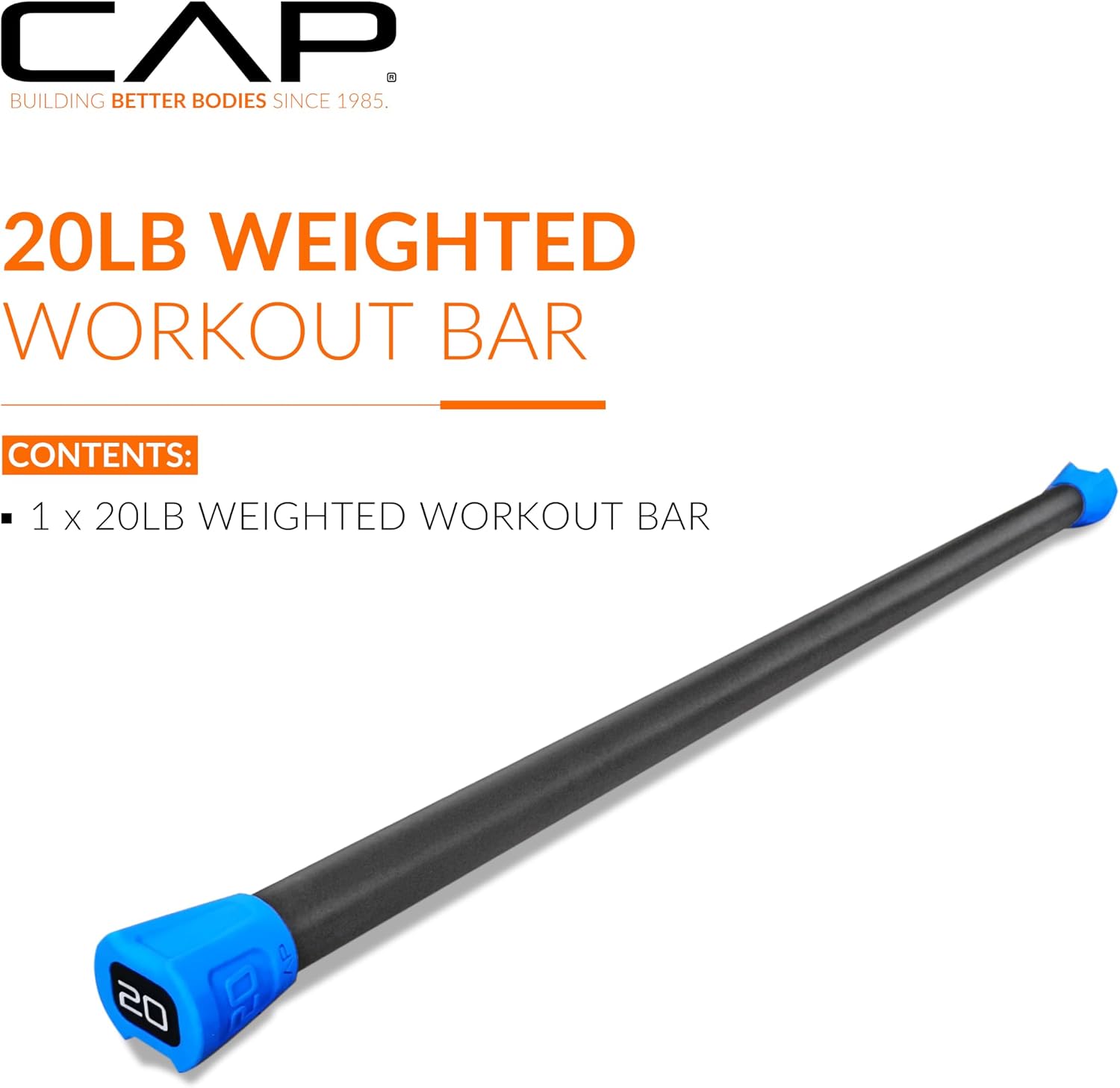 CAP Barbell Weighted Workout Bar | 5-20 lb | Multiple Options