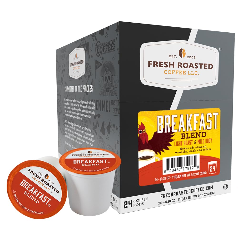 Fresh Roasted Coffee, Organic Colombian K-Cup Pods for Keurig Brewers, Medium Roast, USDA Organic, Kosher, 24 Count (Pack of 3)