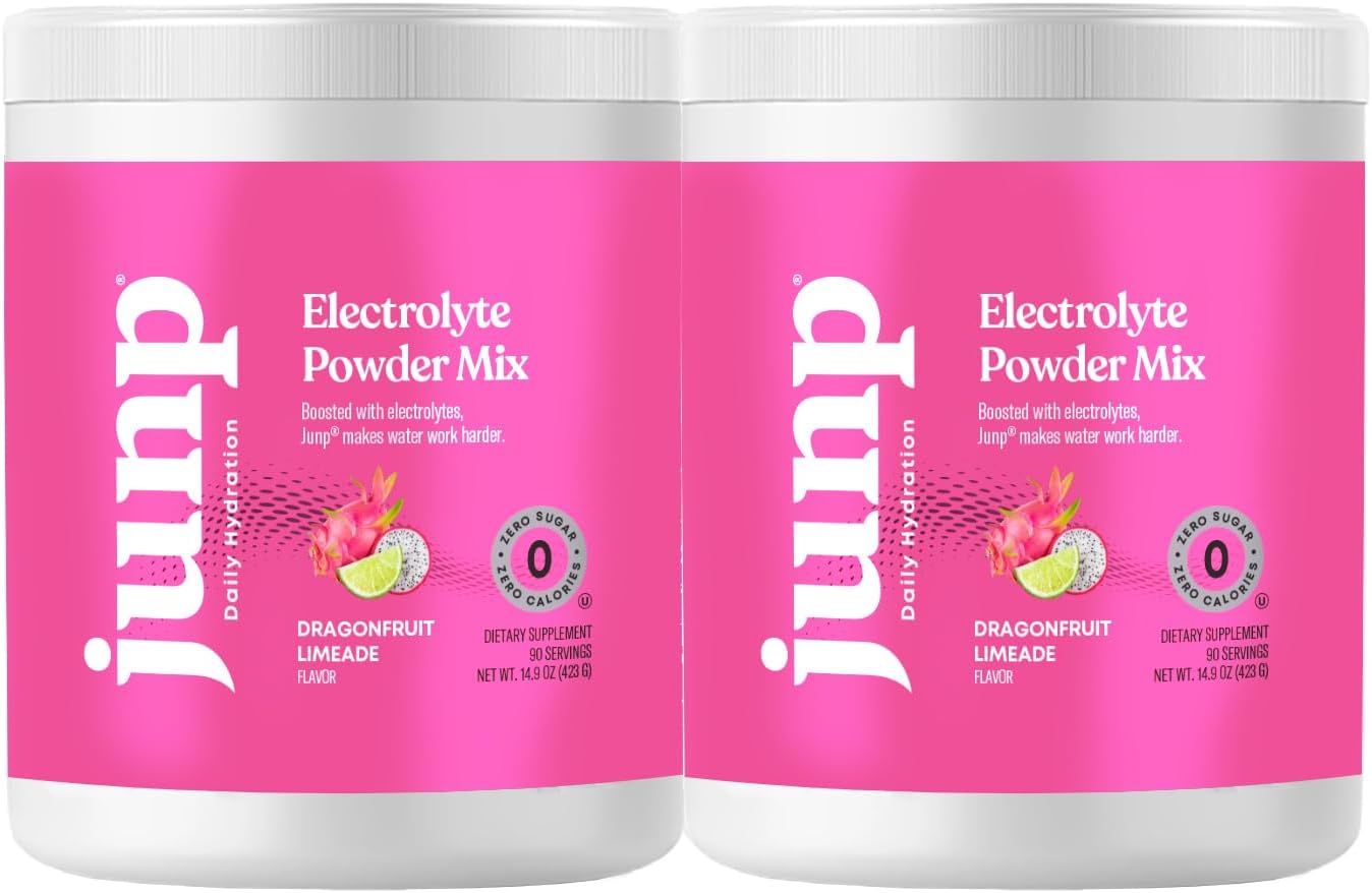 JUNP Electrolytes Powder No Sugar No Carbs – Lemonade Keto Electrolyte Drink Mix - Potassium & Salt Hydration Powder Electrolytes - Zero Calorie