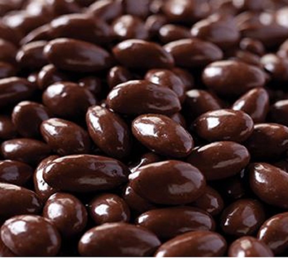 Gourmet Dark Chocolate Covered Almonds by Its Delish, 1 lb Bulk Bag | Almond Nuts Dipped Chocolates Healthy Candy Snacks | Dairy Free, Vegan, Kosher