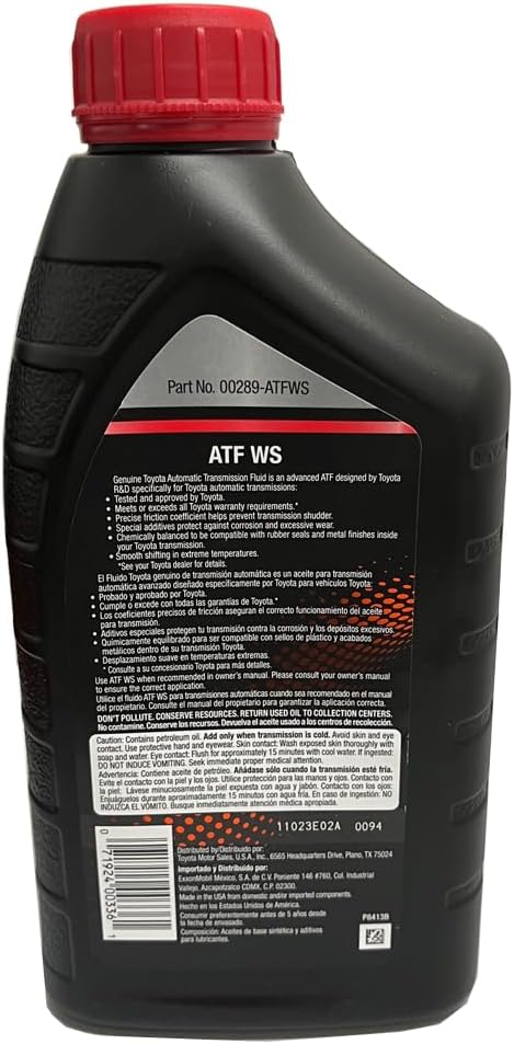 Genuine Toyota Atf Automatic Transmission Oil Fluid Atfws Lexus Scion X 7Qt