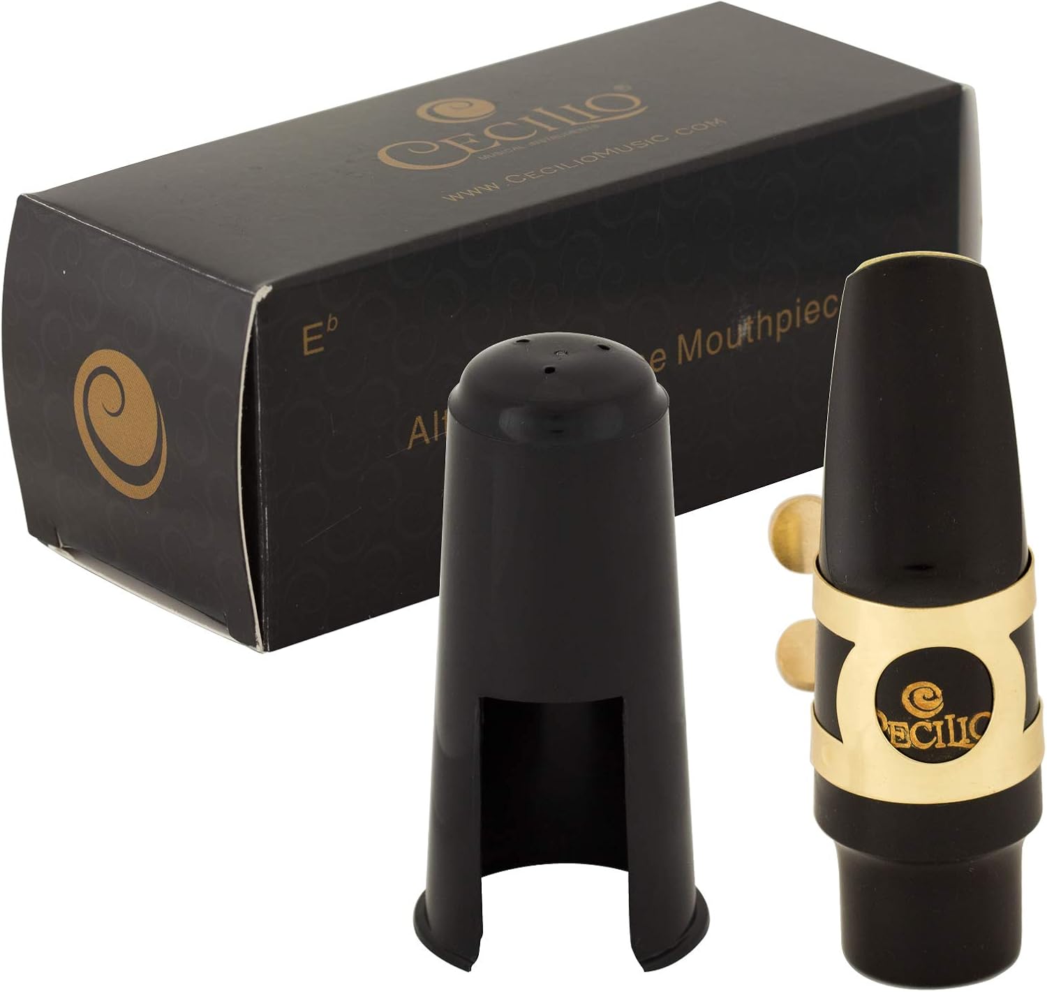 Cecilio 4C Alto Saxophone Mouthpiece with Ligature, Reed & Cap