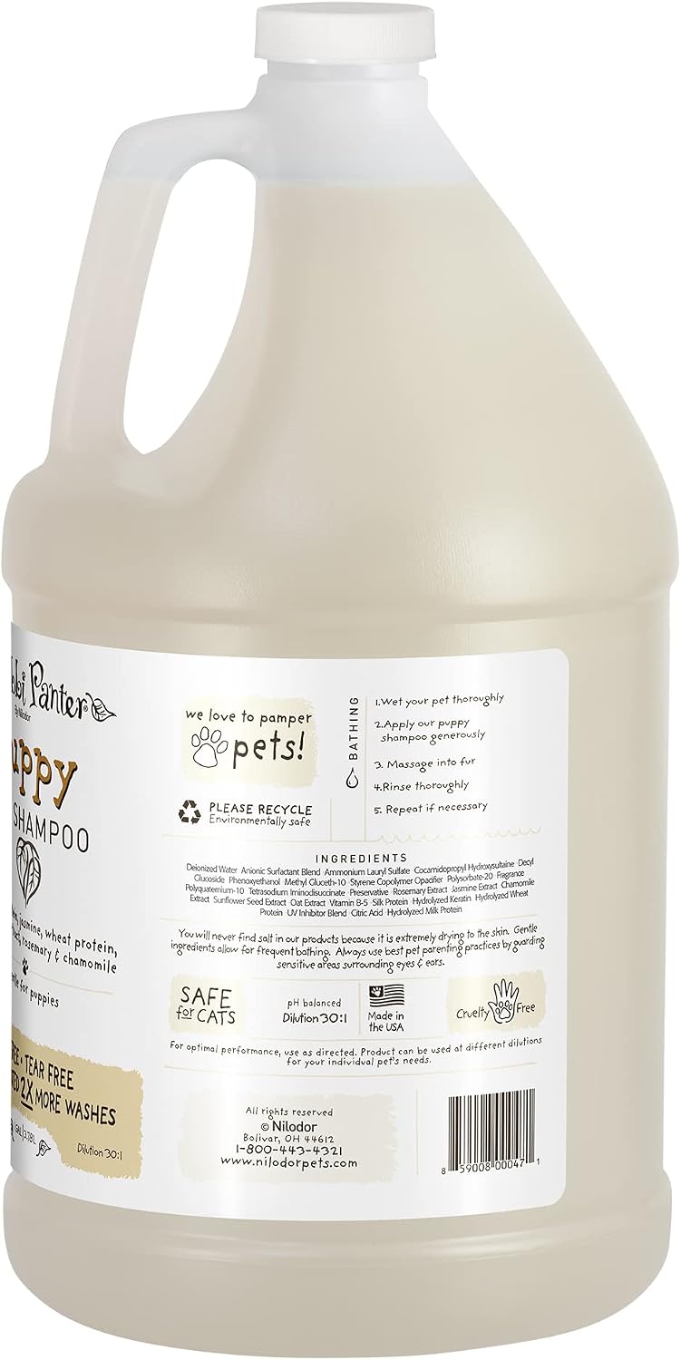 Bobbi Panter Soothing Dog Shampoo Tea Tree, Lavender, Cucumber & Oat Protein – Natural Formula for Sensitive Skin & Irritation Relief, Tear-Free, 30:1 Concentrate, Made in USA, 14 oz