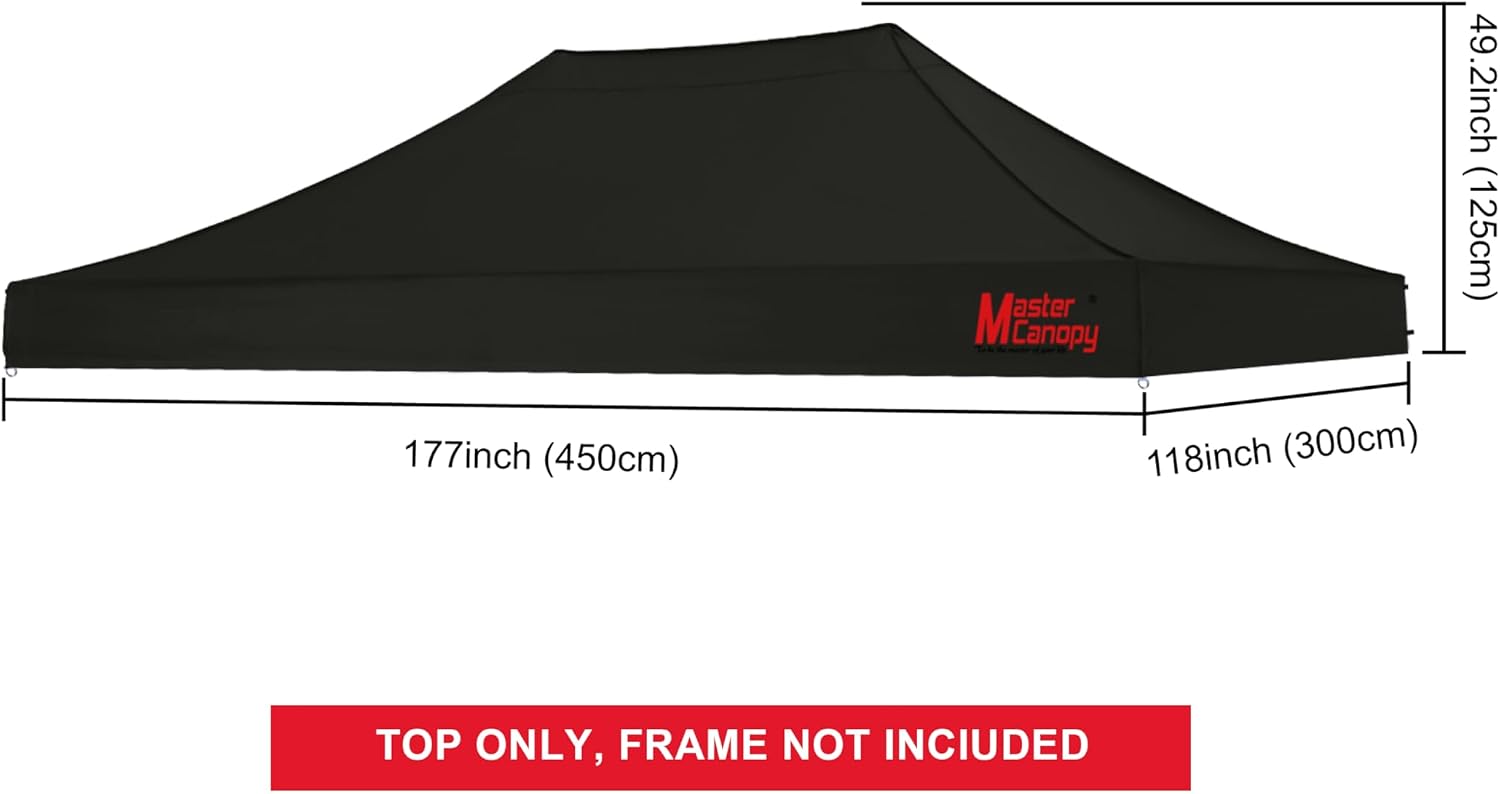 MASTERCANOPY 10x10 Replacement Pop Up Canopy Top for Kingkong Frame Gray