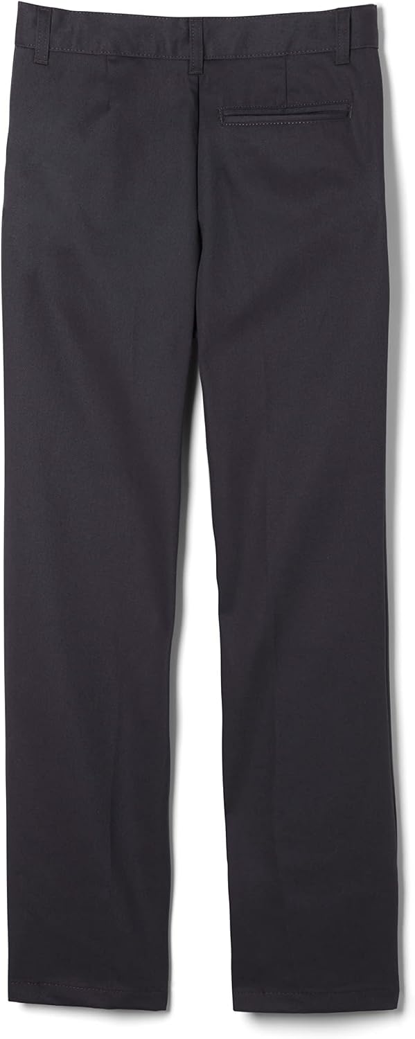 French Toast Boys' Adjustable Waist Relaxed Fit Twill Pant | school uniform pants, no need to iron, double knees for durability, typically fit boys ages 2-14