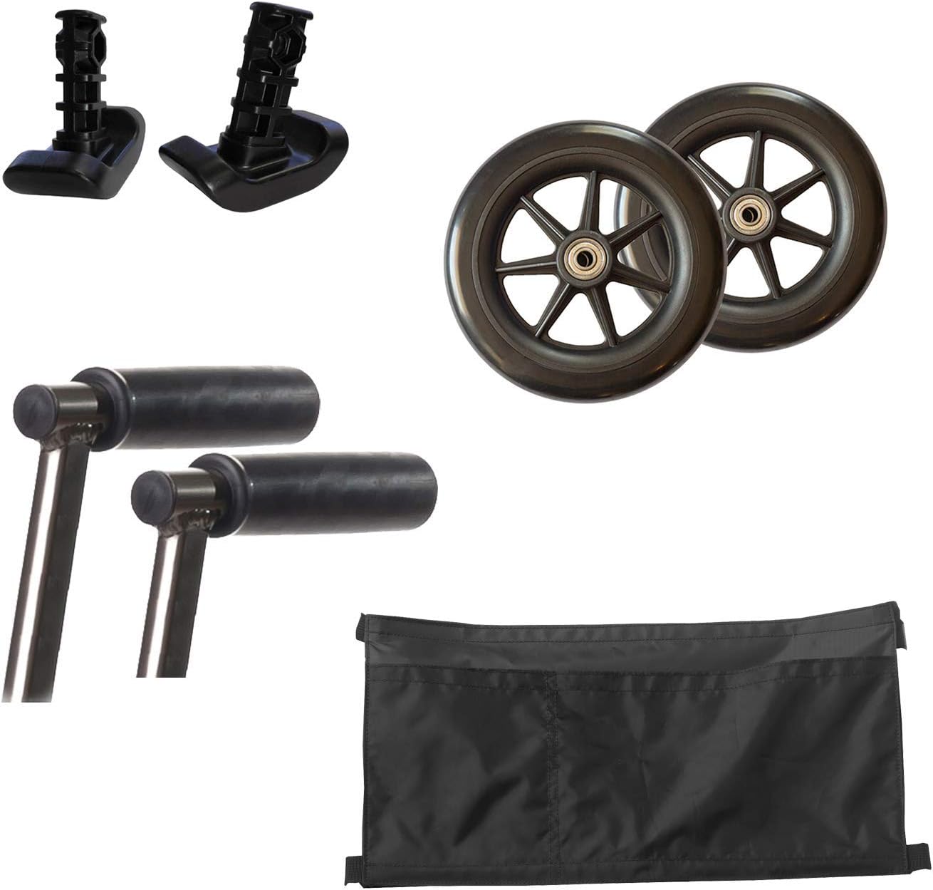 Stander Walker Maintenance Kit, Replacement Parts Include Wheels, Ski Glides, Pouch, and Foam Hand Grips