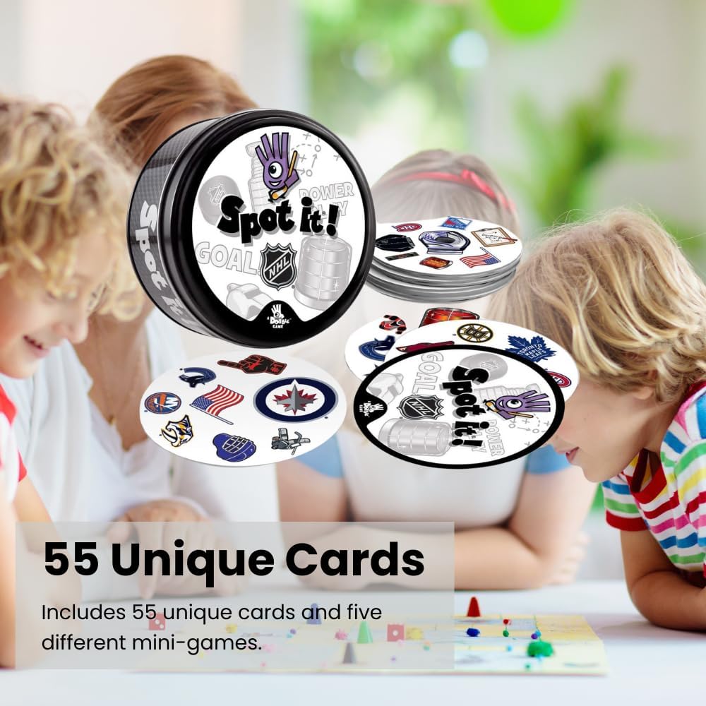 Masterpieces NHL Unisex-Teen Spot It! Card Game