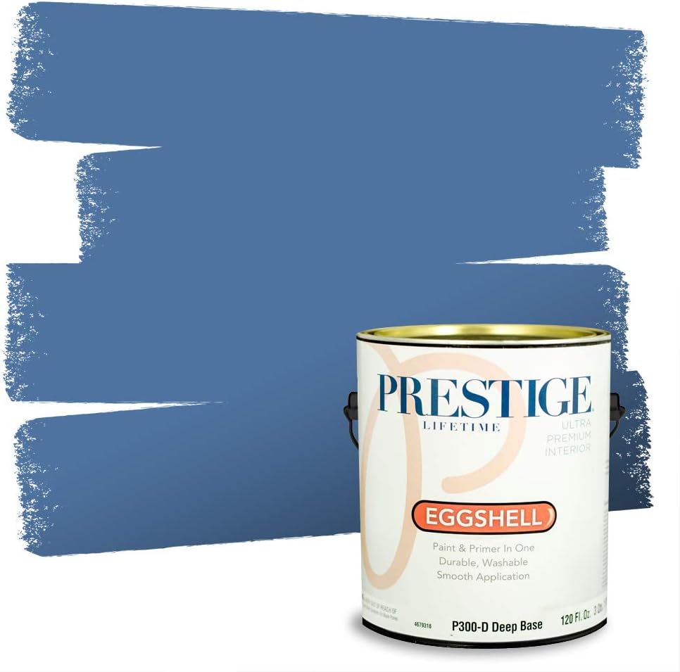 PRESTIGE Paints Exterior Paint and Primer In One, 1-Gallon, Semi-Gloss, Comparable Match of Sherwin Williams* Nifty Turquoise*