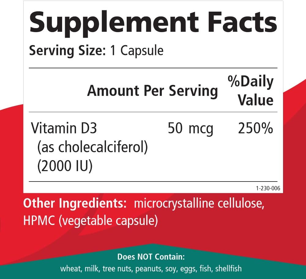 PURE ESSENCE LABS Vitamin D 2000 IU - Best Immune Support for Adults - Organic & Natural Vitamins - Immunity Booster & Dietary Supplements (30