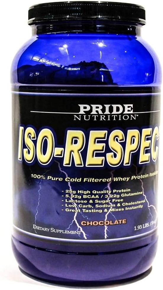 #1 Whey Protein Isolate Shake- Iso-Respect Protein Vanilla 60 Servings– Best Whey Protein Powder for Women & Men – No Lactose - Mixes with a Spoon