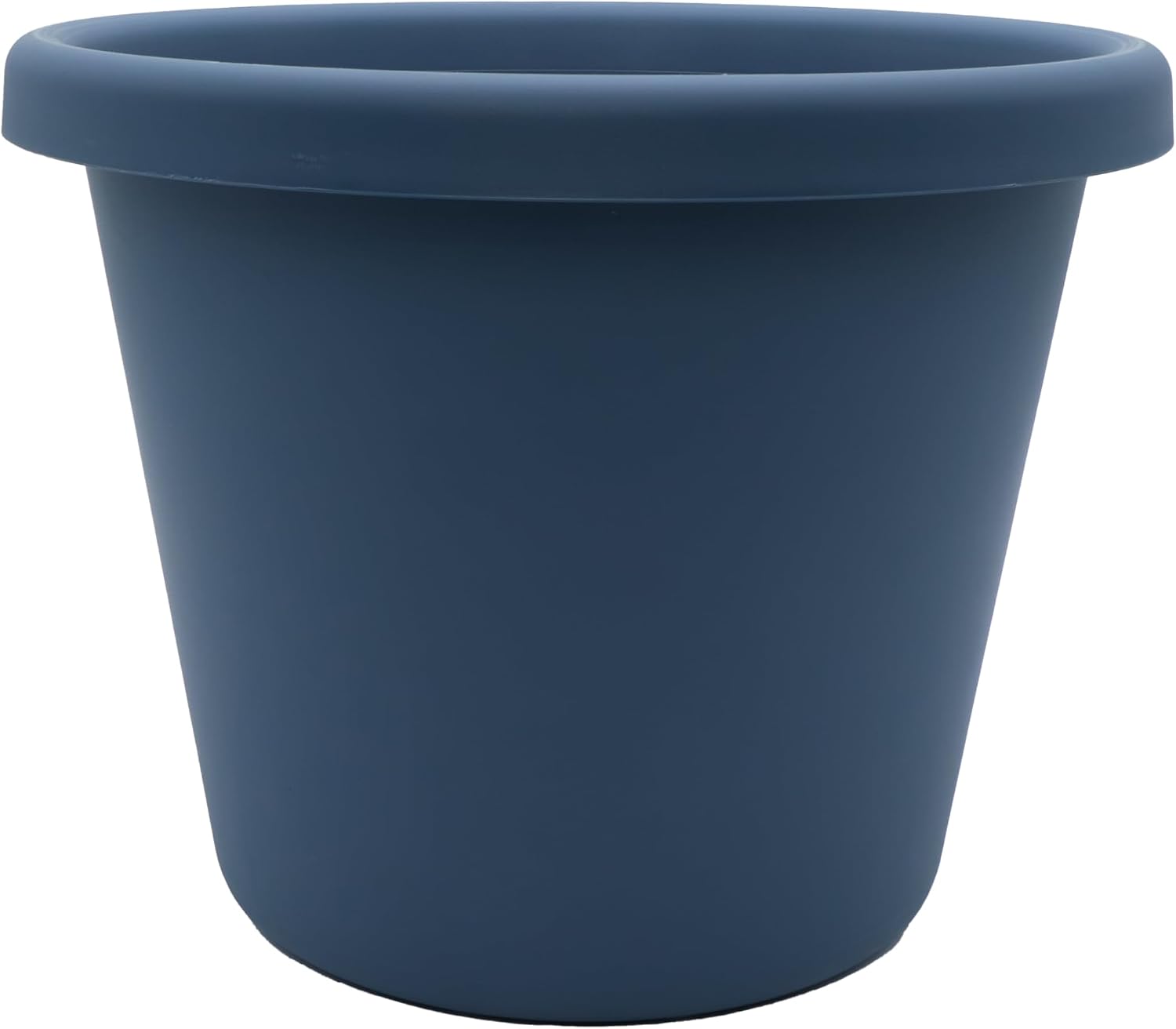 The HC Companies Classic Round Plastic Plant Pot w/Rolled Rim - Lightweight & UV Resistant Flower Pot for Herbs & More - Outdoor & Indoor Plant Pots w/Drainage (15.5 inch Warm Gray, Pack of 1)