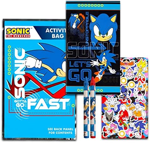 Sonic the Hedgehog Party Favors for Kids Bundle - 24 Mini Activity Packs | Sonic Mini Play Packs with Coloring Books, Stickers