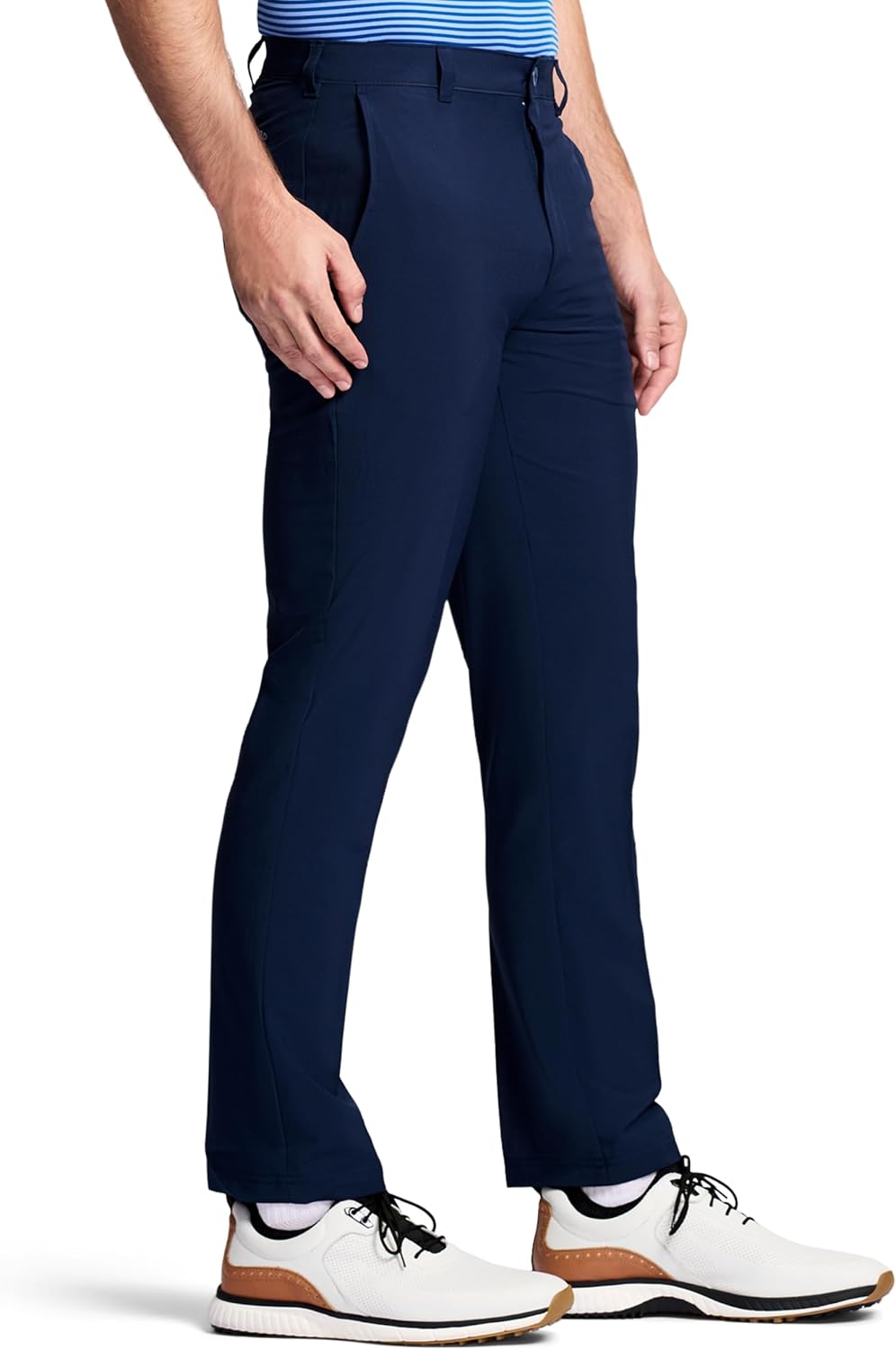 Izod Mens Golf Swingflex Straight-fit Flat-Front Pants