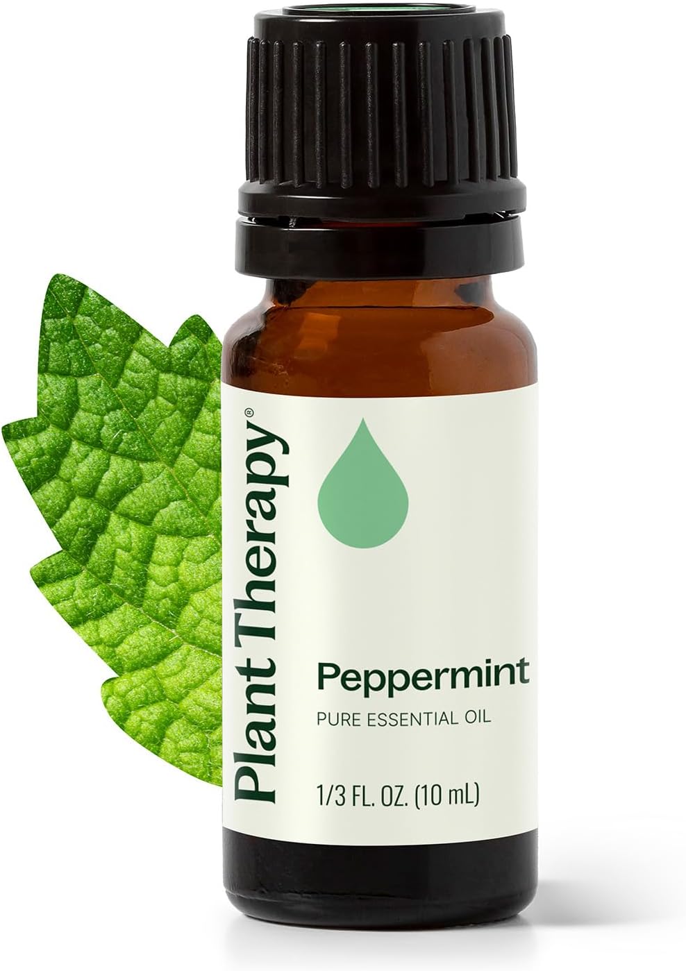 Plant Therapy Peppermint Essential Oil 10 mL (1/3 oz) Natural Aromatherapy | Pure, Undiluted for Diffuser & Topical Use, Relaxation, Digestion