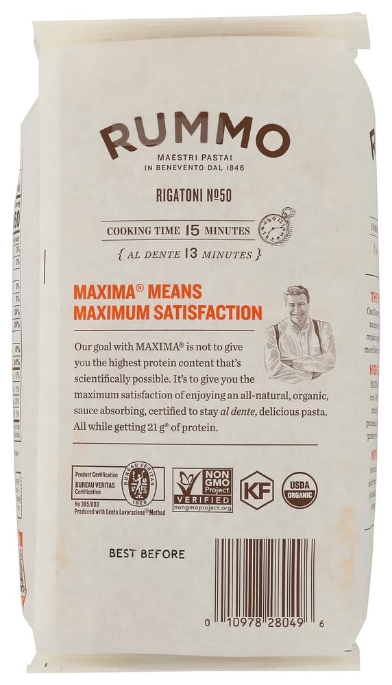 Rummo, Pasta Rigatoni Protein Organic, 14.1 Ounce