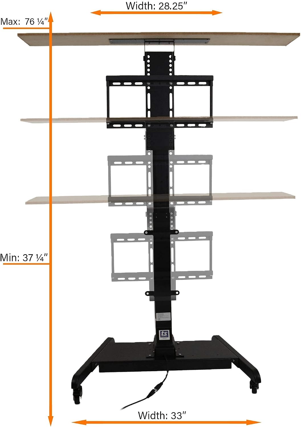 Touchstone Valueline 30003 Smart Motorized TV Lift for 26–50” TVs – Pop-Up Cabinet Mount, Alexa & Google Enabled, 5-Year Warranty, 28” Travel, 170 lb Capacity, RF & Wired Remotes