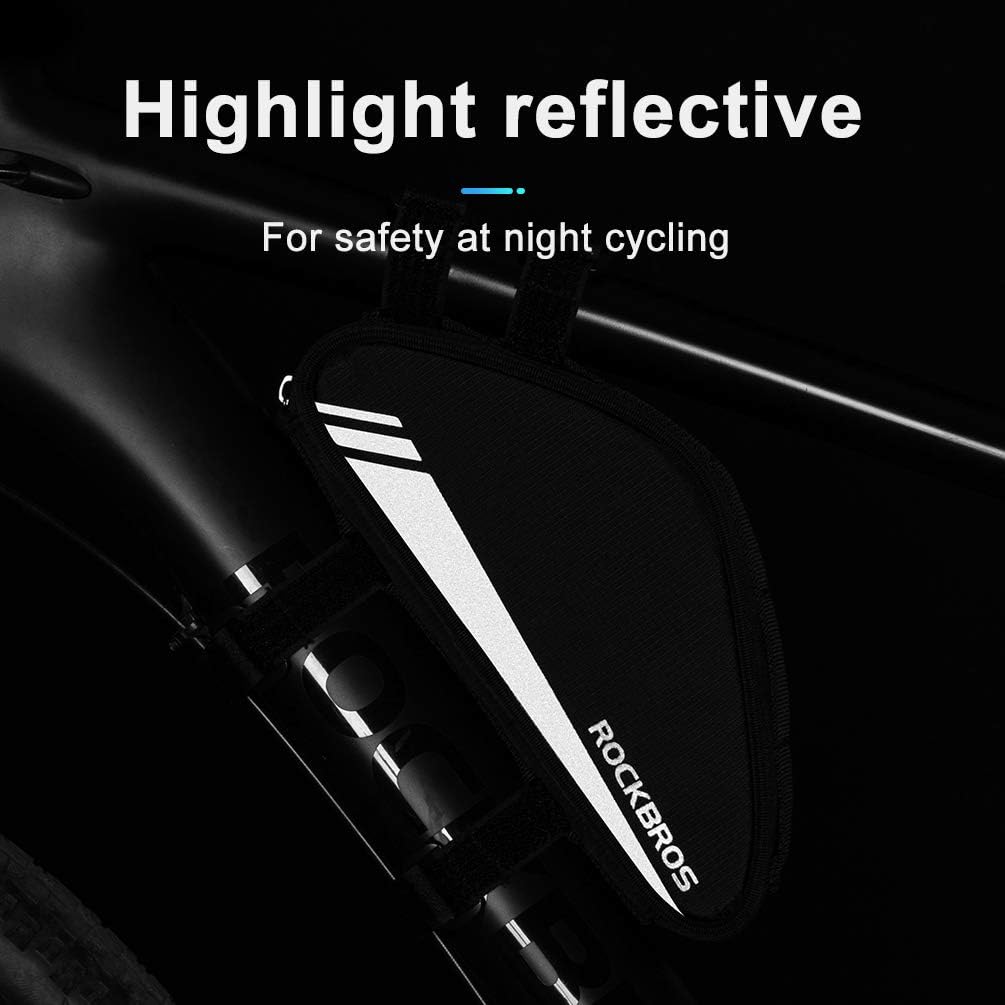 ROCKBROS Bike Frame Bag 0.7L Triangle Bike Pouch Bag Aerodynamic Anti-Rub