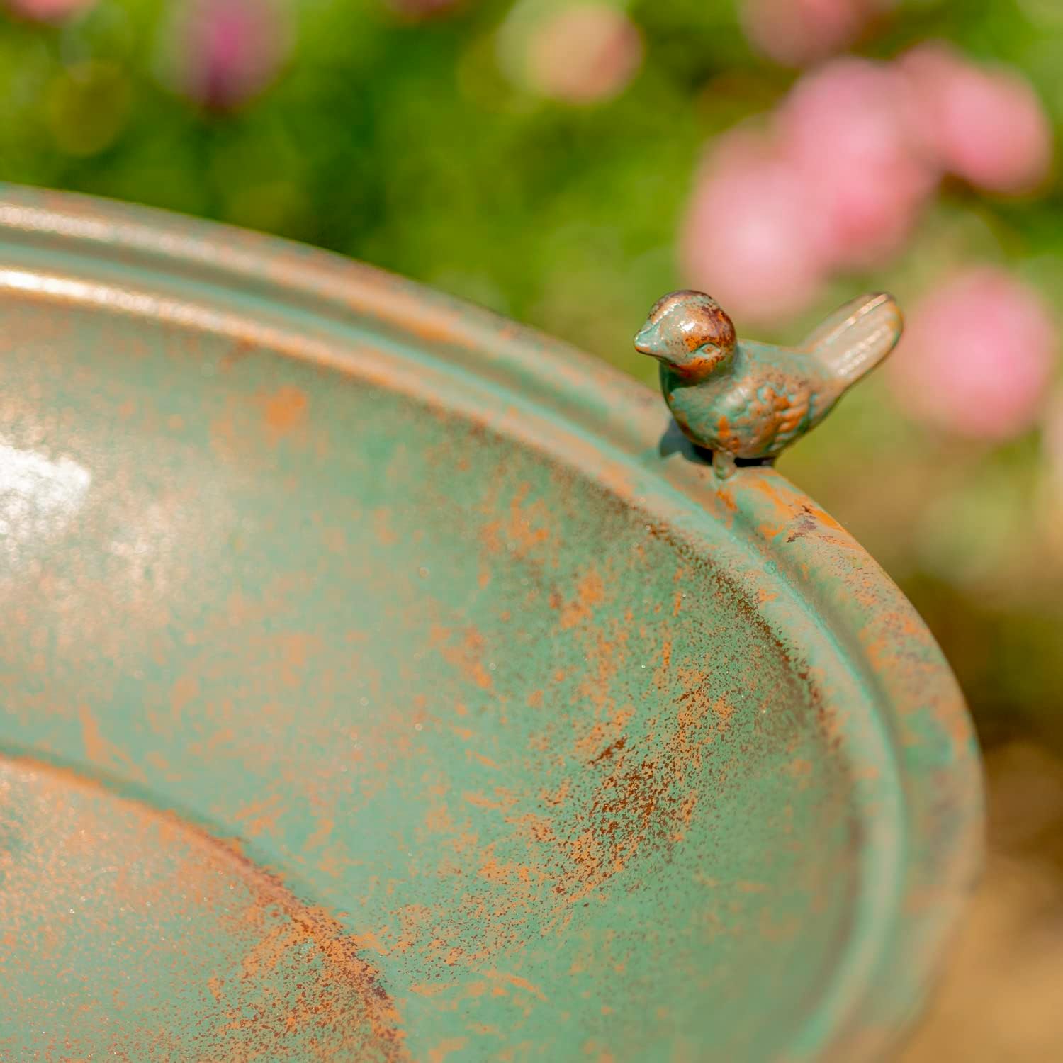 Zaer Ltd. Pedestal Style Birdbath (Blue)