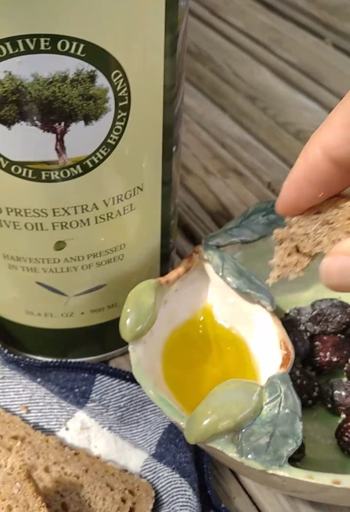 HOLIVE Olive Oil from Israel | Extra Virgin | First Cold Press & Early Harvest | Polyphenol Rich | Premium Low Acidity | Unprocessed EVOO from the Holy Land | Hand Harvest | Kosher 30.4 Fl Oz