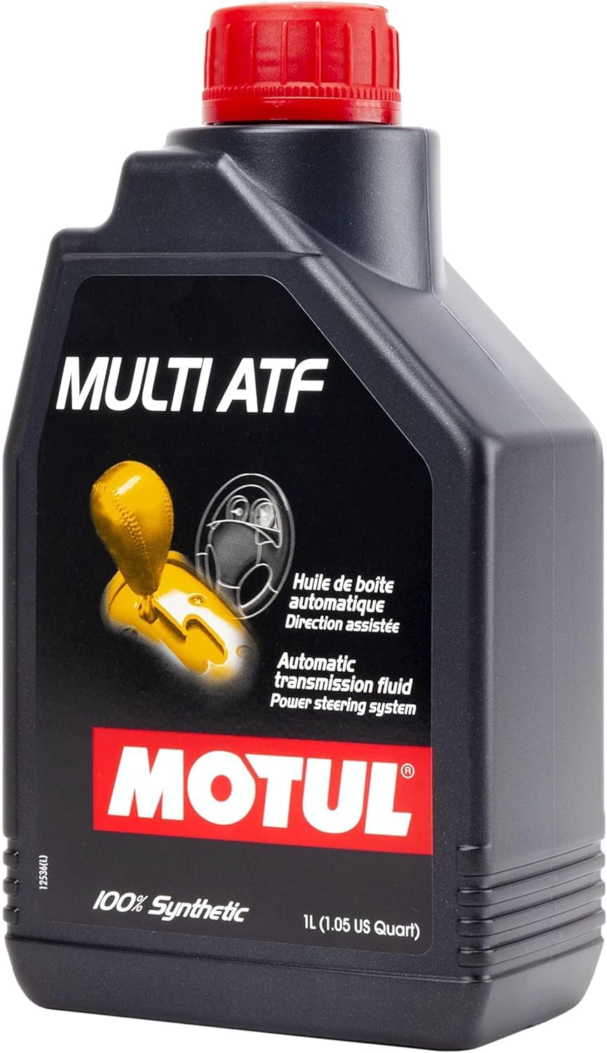 Motul Multi ATF 100% Synthetic Automatic Transmission Fluid – Multi-Vehicle ATF for Dexron III, Mercon & Import Applications, Smooth Shifting & Wear Protection, 1 Liter