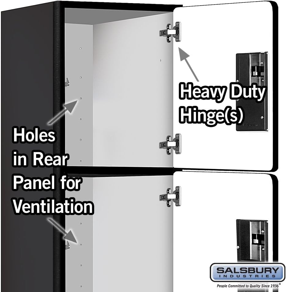 Salsbury Industries Four Tier Designer Wood Locker, Mahogany, 6' 3" x 18"