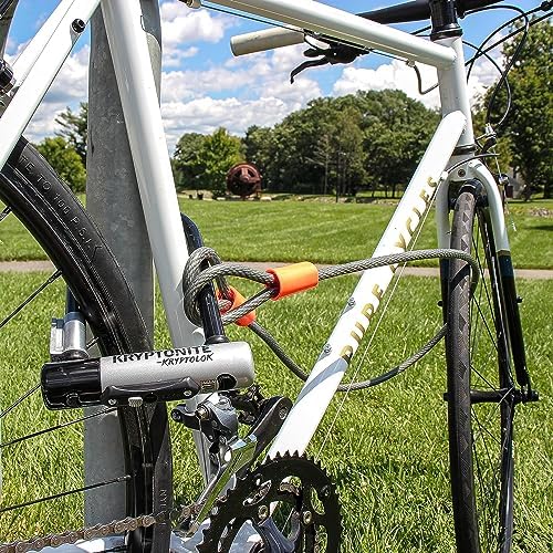 Kryptonite Kryptolok Mini-7 Bike U-Lock, Heavy Duty Anti-Theft Bicycle U Lock, 12.7mm Shackle with Mounting Bracket and Keys, High Security Lock for Bicycles Scooters