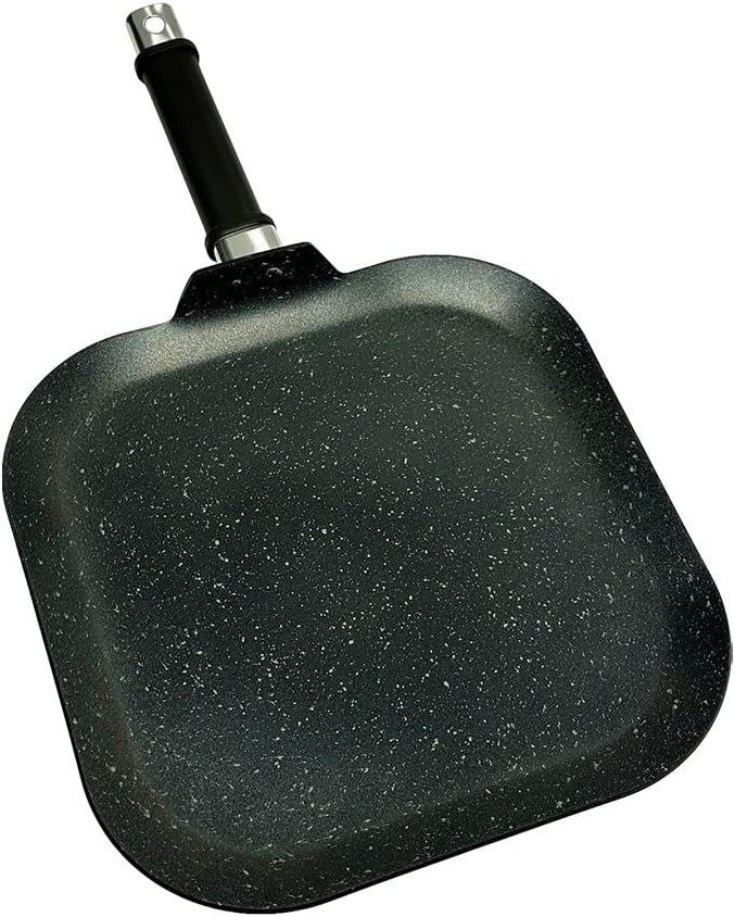 Heavy Gauge Aluminum Nonstick Square Griddle Pan, 11'' x 11'' Frying Pan Cook