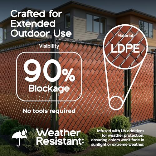 Chain Link Fence Privacy Tape 250 ft (40 SqFt) (Arctic White) | Gardening, Outdoor Wall, Balcony, Patio, Yard, Injury Prevention, Safety Fence Cover for Dog, Other Pet Hedge Slats