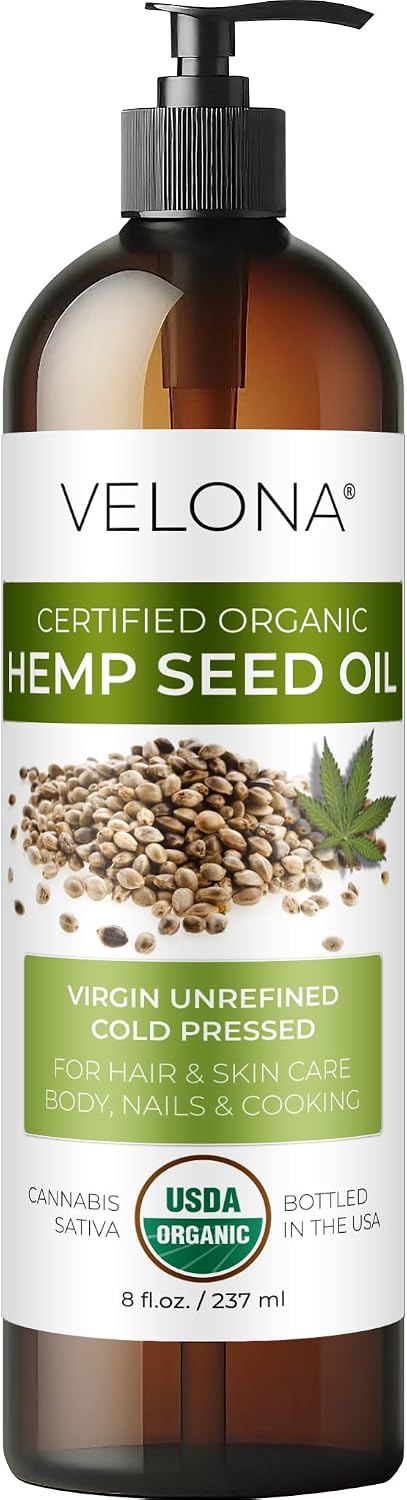 velona USDA Organic Pumpkin Seed Oil - 8 fl oz, Cold Pressed, with Pump