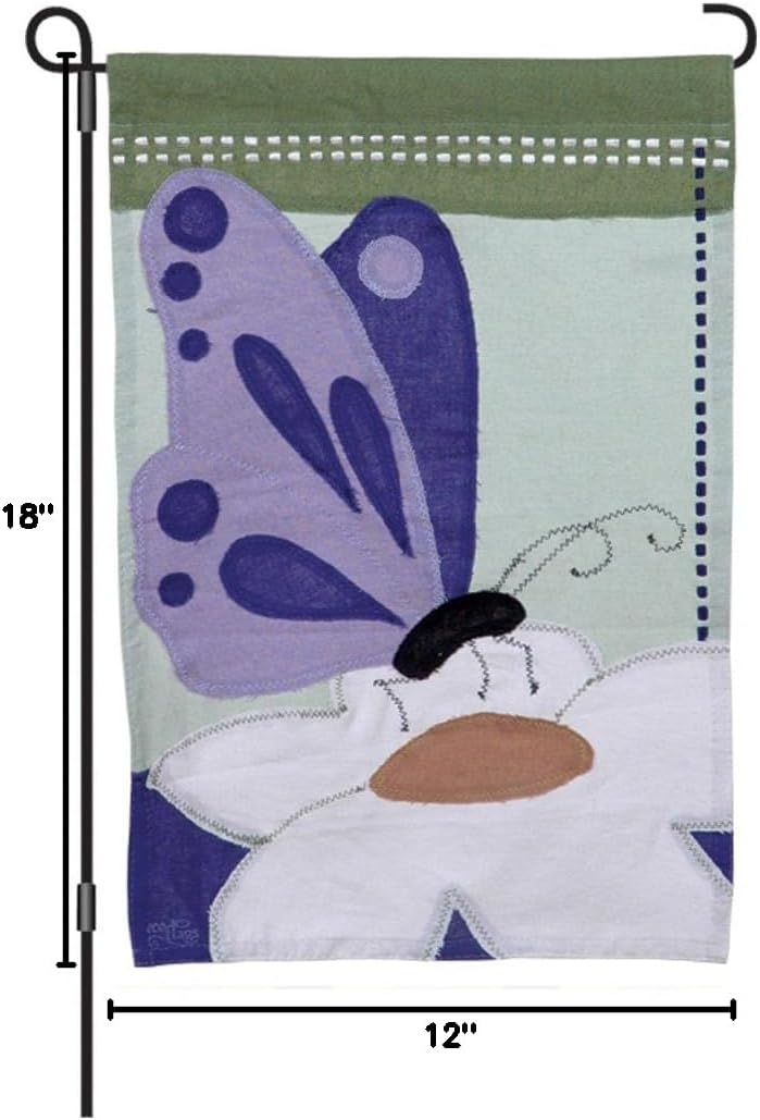 Premier 51947 Garden Applique Flag, Butterfly, 12 by 18-Inch