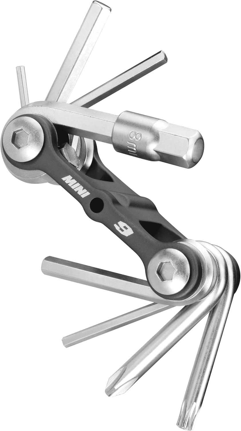 Topeak The Mini 9-Function Bicycle Tool - TT2409, Black/Silver