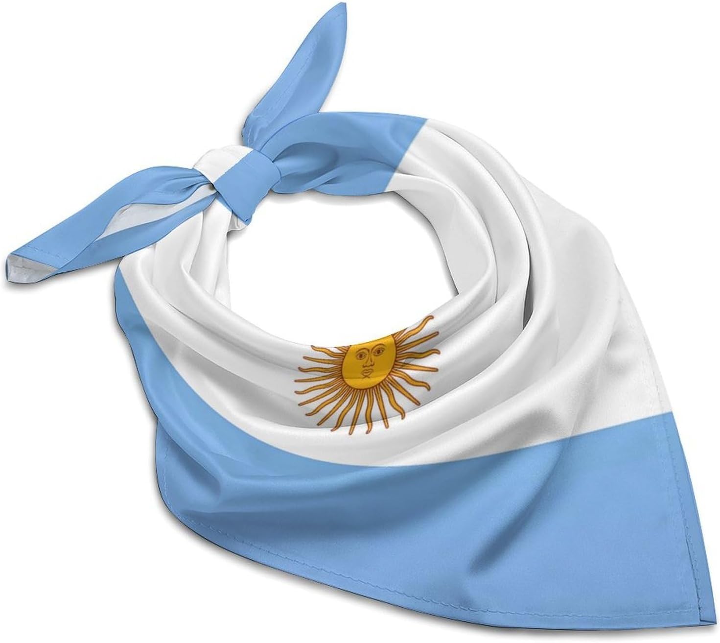Flag Silk Scarf Head Hair Wraps Bandana Square Satin Head Scarf For Women