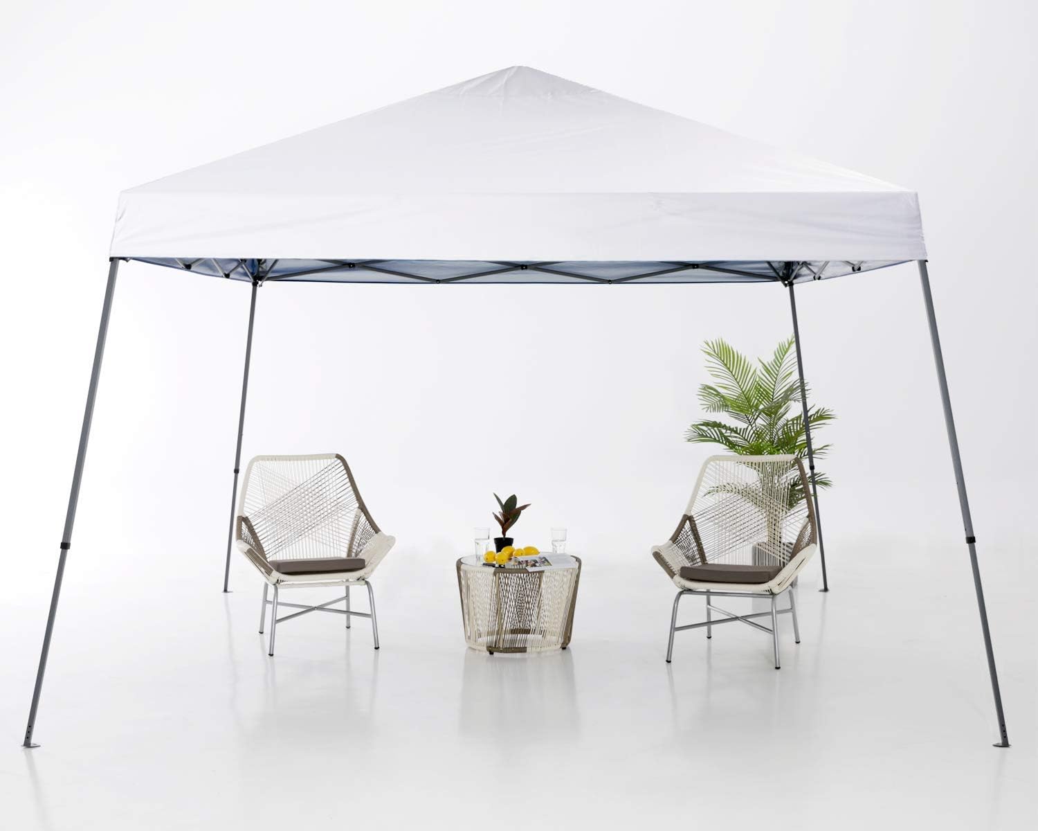 ABCCANOPY 11x11 Pop Up Canopy Tent, Stable Slant Leg Outdoor Shade, Black