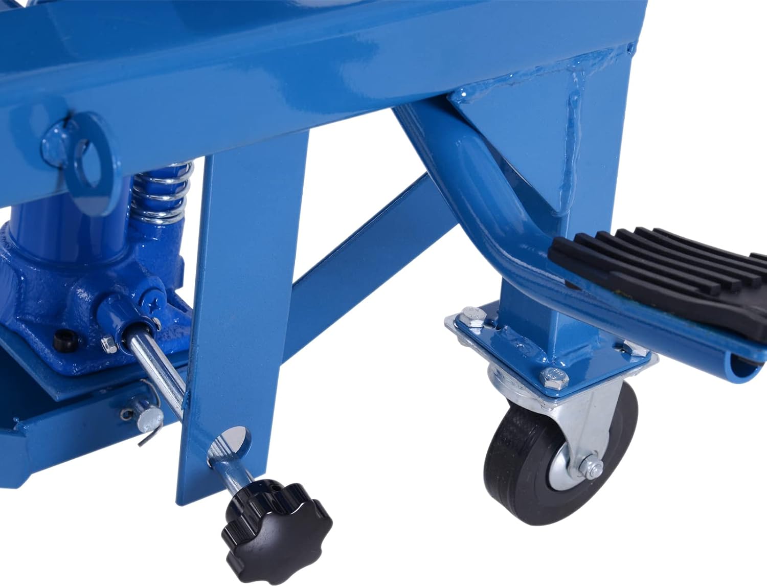 DURHAND 300 lbs Hydraulic Motorcycle Scissor Jack Lift Foot Step Wheels | for Small Dirt Bikes