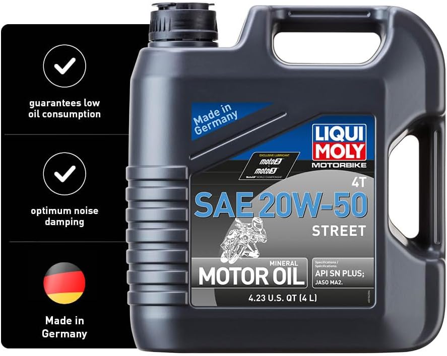 Liqui Moly Motorbike 4T SAE 20W-50 Street | 4 L | 4-Stroke Oil | SKU: 20064