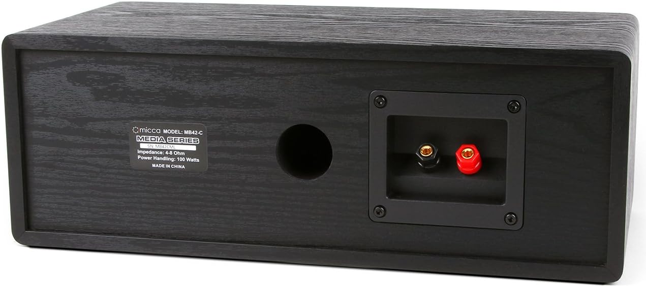 Micca MB42X Advanced 2-Way Passive Bookshelf Speakers, Stereo Pair, Black | Amplifier Required, 4-Inch Carbon-Fiber Woofer, 0.75-Inch Silk-Dome Tweeter, Desktop, Home Theater, Surround Sound