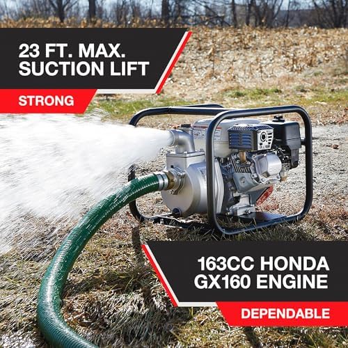 NorthStar Semi-Trash Pump, 23,040 GPH, 4in. Ports, 3/4in. Solids | High-capacity debris handling, Demanding dewatering, Water transfer, Jobsite-ready frame, Contractor-grade operation