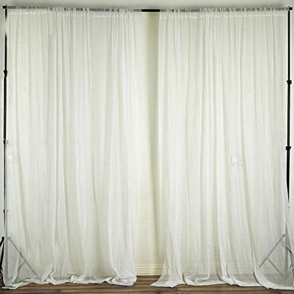 AK TRADING CO. 120" Wide (10Ft Wide) Sheer Voile Drape Panels for Backdrop, Wedding Events, Ceiling Drapes, Event Masking, & Decor - Select from 6ft to 50ft Length. (10 feet x 20 feet, Red)