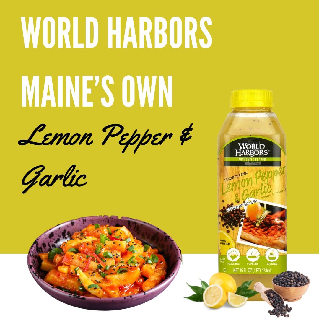 World Harbors Jamaican Jerk Sauce Sweet & Spicy Marinade for Jamaican Jerky Seasoning Chicken, Sirloin, Shrimp Jerk Seasoning Jamaican Style - Flavors for Dipping, Glazing 16 oz (Pack of 2)