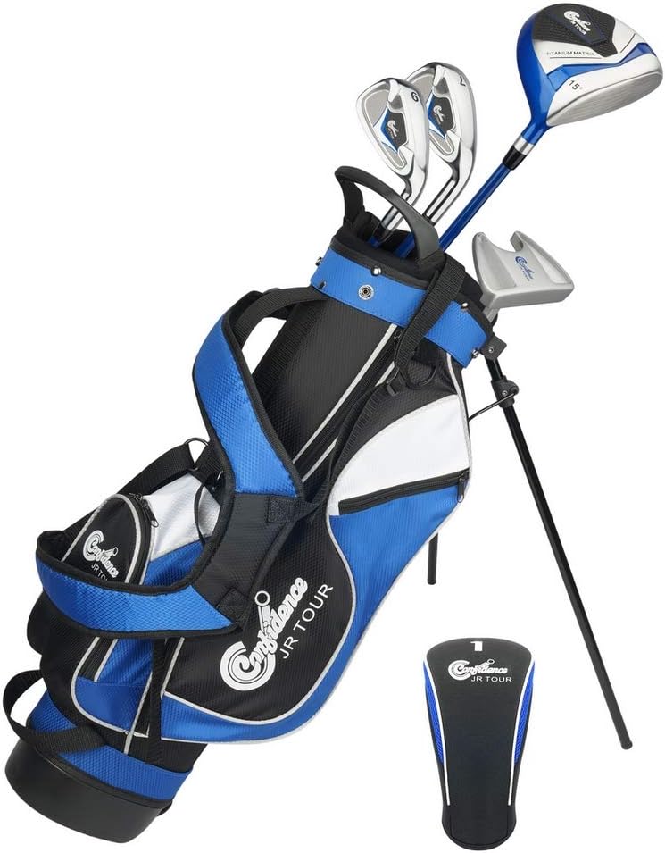 Confidence Golf Junior Golf Clubs Set for Kids Age 8-12 (4' 6" to 5' 1" Tall)