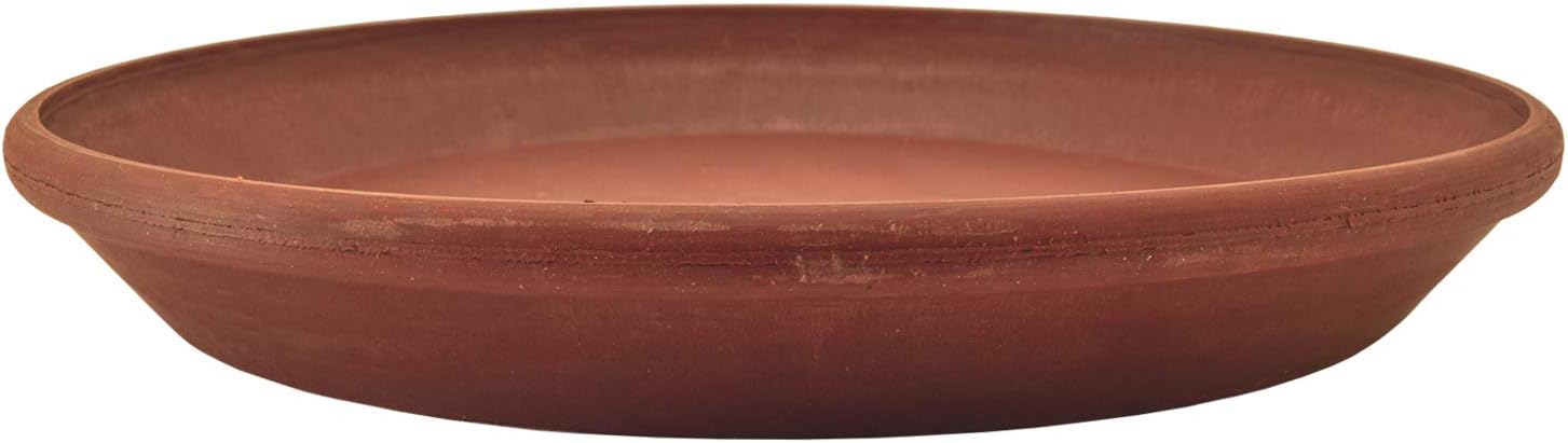 PSW Pot Collection AP25DC 10-inch Plastic/Stone/Wood Composite Plant Saucer Drip Tray – No Drainage Hole (Drillable), Indoor/Outer Water Tray, Dark Charcoal