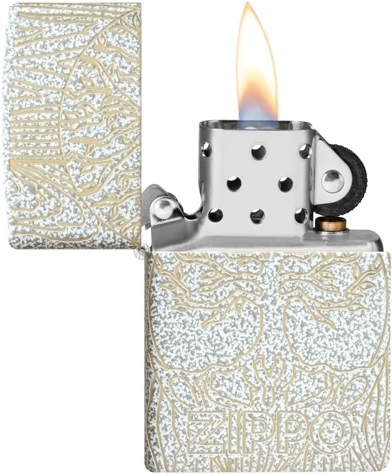 Zippo Tree of Life Pocket Lighter - Refillable Flip-Top Windproof Lighters - Spiritual and Symbolic Design Pocket Lighters - Luxury Metal Lighter Made in USA