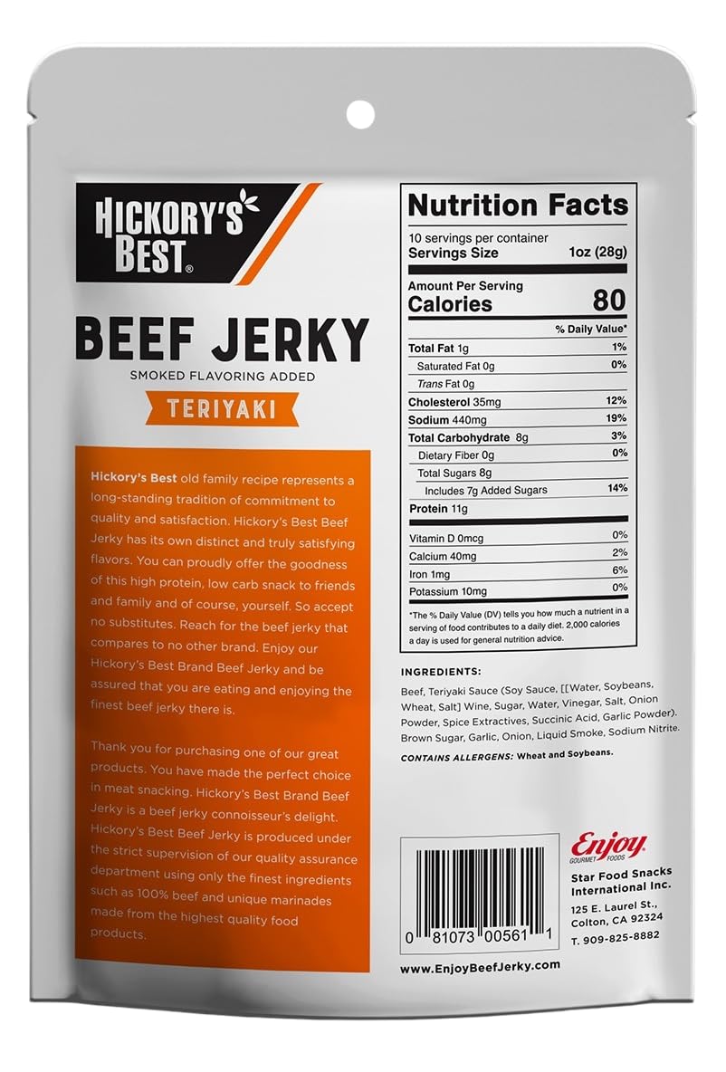 Enjoy Peppered Beef Jerky 8 oz (Pack of 1) | High Protein | No Nitrites