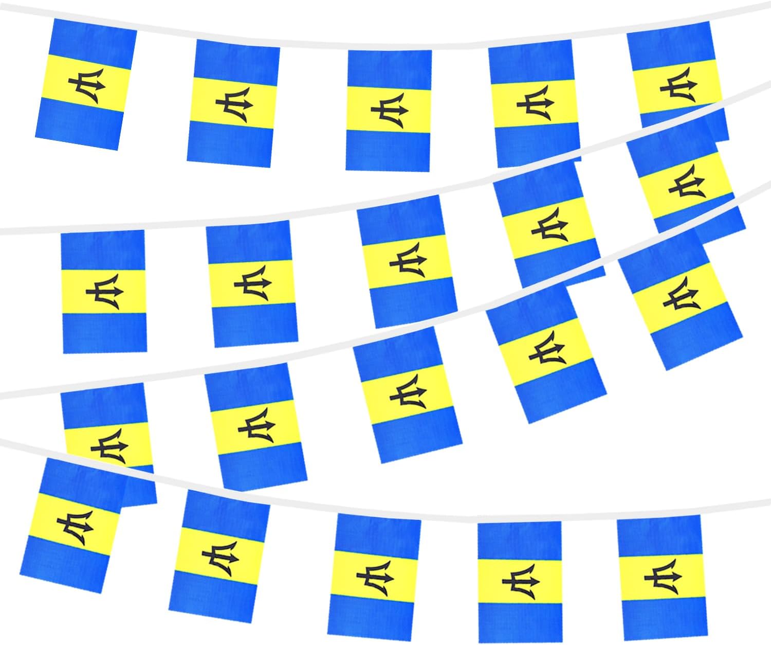 Nicaragua String Flags Banner Mini Small Nicaraguans Flag Bunting Patriotic Hanging Decor,National Holiday, Sports Game, Fiesta & Themed Party,18 Feet 20 Flags