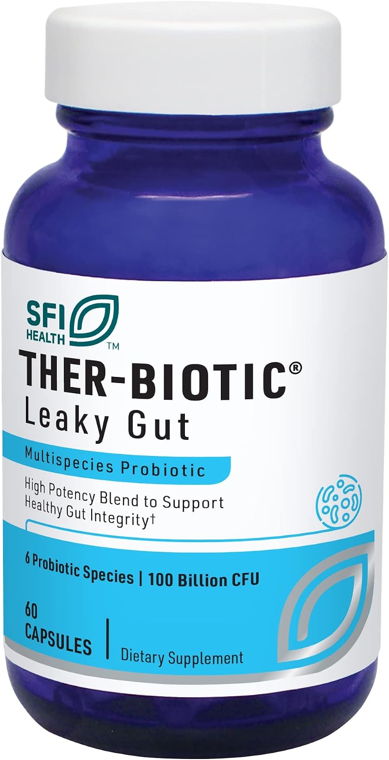 Klaire Labs SFI Health Ther-Biotic Factor 6 Probiotic, 60 Capsules | Supports Immune, Digestive & Colon Health, Ultra-Strength 100 Billion CFU Probiotics for Men & Women, Hypoallergenic