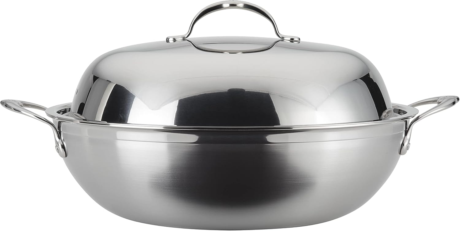 Hestan ProBond Forged - Professional Clad Stainless Steel Wok, 14-Inches, Induction Compatible